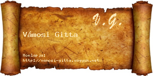 Vámosi Gitta névjegykártya